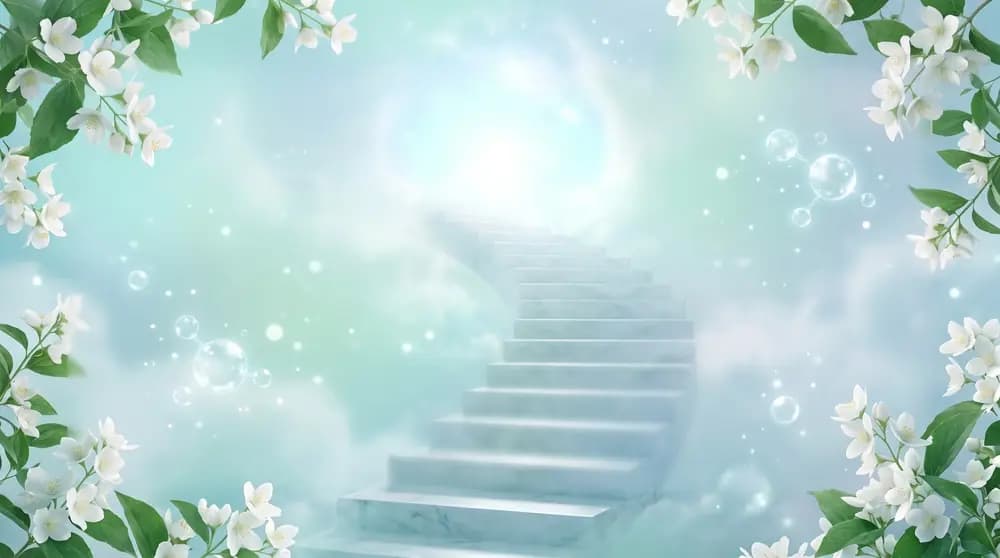 Your Next Step Celestial Landscape Background